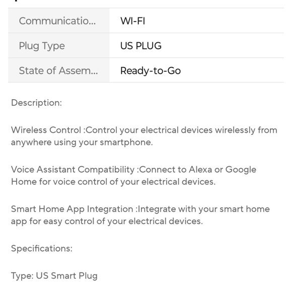 NEW Mini Wifi Smart White Plug Outlet Switch Socket Voice Control Compatible NIB - Picture 7 of 7